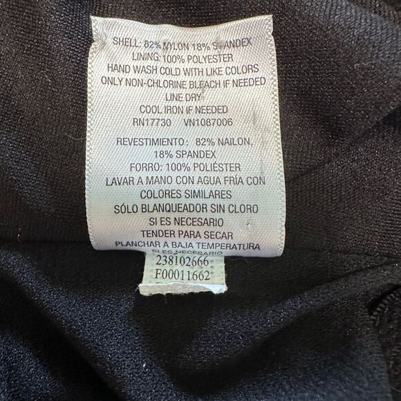 Bandeau Tankini Black Tribal Print Open Back Size Small - Picture 4 of 4